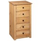 vidaXL Aparador de madera maciza de pino estilo Panamá 46x40x89 cm vidaXL Aparador de madera maciza de pino estilo Panamá 46x40x89 cm