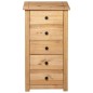 vidaXL Aparador de madera maciza de pino estilo Panamá 46x40x89 cm vidaXL Aparador de madera maciza de pino estilo Panamá 46x40x89 cm