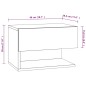 vidaXL Mesita de noche de pared roble ahumado vidaXL Mesita de noche de pared roble ahumado