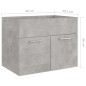 vidaXL Armario para lavabo contrachapada gris hormigón 60x38,5x46 cm vidaXL Armario para lavabo contrachapada gris hormigón 60x38,5x46 cm
