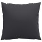 vidaXL Cojines decorativos 4 uds tela negro 50x50 cm