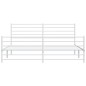 vidaXL Estructura cama metal con cabecero y estribo blanco 200x200 cm vidaXL Estructura cama metal con cabecero y estribo blanco 200x200 cm