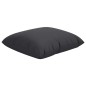 vidaXL Cojines decorativos 4 uds tela negro 50x50 cm