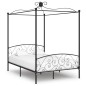 vidaXL Estructura de cama con dosel metal negro 120x200 cm vidaXL Estructura de cama con dosel metal negro 120x200 cm