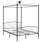 vidaXL Estructura de cama con dosel metal negro 120x200 cm vidaXL Estructura de cama con dosel metal negro 120x200 cm