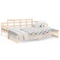 vidaXL Sofá cama extraíble madera maciza de pino 2x(80x200) cm vidaXL Sofá cama extraíble madera maciza de pino 2x(80x200) cm