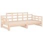 vidaXL Sofá cama extraíble madera maciza de pino 2x(80x200) cm vidaXL Sofá cama extraíble madera maciza de pino 2x(80x200) cm