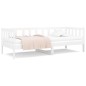 vidaXL Sofá cama madera maciza de pino blanco 90x190 cm vidaXL Sofá cama madera maciza de pino blanco 90x190 cm