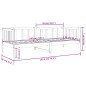 vidaXL Sofá cama madera maciza de pino blanco 90x190 cm vidaXL Sofá cama madera maciza de pino blanco 90x190 cm