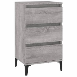 vidaXL Mesita de noche madera contrachapada gris Sonoma 40x35x70 cm