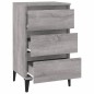 vidaXL Mesita de noche madera contrachapada gris Sonoma 40x35x70 cm vidaXL Mesita de noche madera contrachapada gris Sonoma 40x35x70 cm