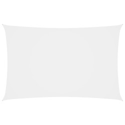vidaXL Toldo de vela rectangular tela Oxford blanco 5x8 m
