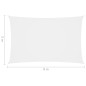 vidaXL Toldo de vela rectangular tela Oxford blanco 5x8 m vidaXL Toldo de vela rectangular tela Oxford blanco 5x8 m