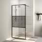 vidaXL Mampara ducha accesible vidrio ESG transparente negro 100x195cm vidaXL Mampara ducha accesible vidrio ESG transparente negro 100x195cm