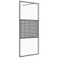 vidaXL Mampara ducha accesible vidrio ESG transparente negro 100x195cm vidaXL Mampara ducha accesible vidrio ESG transparente negro 100x195cm