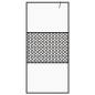 vidaXL Mampara ducha accesible vidrio ESG transparente negro 100x195cm vidaXL Mampara ducha accesible vidrio ESG transparente negro 100x195cm