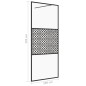 vidaXL Mampara ducha accesible vidrio ESG transparente negro 100x195cm vidaXL Mampara ducha accesible vidrio ESG transparente negro 100x195cm