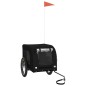 vidaXL Remolque de bicicleta mascotas hierro tela Oxford negro vidaXL Remolque de bicicleta mascotas hierro tela Oxford negro