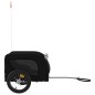vidaXL Remolque de bicicleta mascotas hierro tela Oxford negro vidaXL Remolque de bicicleta mascotas hierro tela Oxford negro