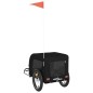 vidaXL Remolque de bicicleta mascotas hierro tela Oxford negro vidaXL Remolque de bicicleta mascotas hierro tela Oxford negro