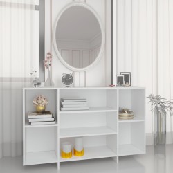 vidaXL Aparador de madera contrachapada blanco 120x30x75 cm