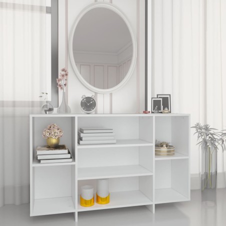 vidaXL Aparador de madera contrachapada blanco 120x30x75 cm