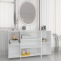 vidaXL Aparador de madera contrachapada blanco 120x30x75 cm