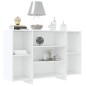 vidaXL Aparador de madera contrachapada blanco 120x30x75 cm