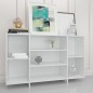 vidaXL Aparador de madera contrachapada blanco 120x30x75 cm