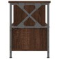 vidaXL Mueble TV hierro y madera contrachapada roble marrón 90x33x45cm