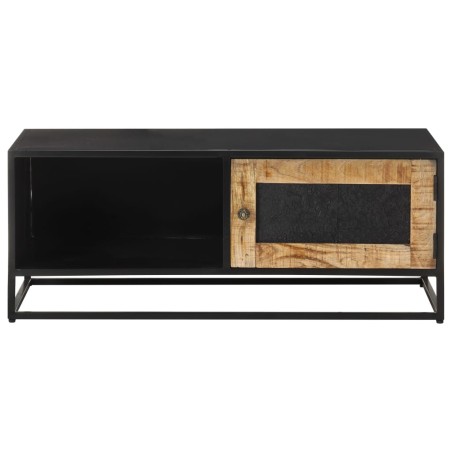 vidaXL Mesa de centro madera de mango rugosa 90x50x35 cm