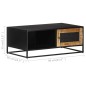 vidaXL Mesa de centro madera de mango rugosa 90x50x35 cm vidaXL Mesa de centro madera de mango rugosa 90x50x35 cm