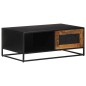 vidaXL Mesa de centro madera de mango rugosa 90x50x35 cm vidaXL Mesa de centro madera de mango rugosa 90x50x35 cm