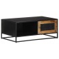vidaXL Mesa de centro madera de mango rugosa 90x50x35 cm vidaXL Mesa de centro madera de mango rugosa 90x50x35 cm