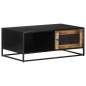 vidaXL Mesa de centro madera de mango rugosa 90x50x35 cm vidaXL Mesa de centro madera de mango rugosa 90x50x35 cm