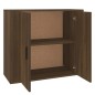 vidaXL Aparador de madera contrachapada marrón roble 80x33x70 cm vidaXL Aparador de madera contrachapada marrón roble 80x33x70 cm