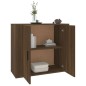 vidaXL Aparador de madera contrachapada marrón roble 80x33x70 cm vidaXL Aparador de madera contrachapada marrón roble 80x33x70 cm