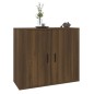 vidaXL Aparador de madera contrachapada marrón roble 80x33x70 cm vidaXL Aparador de madera contrachapada marrón roble 80x33x70 cm