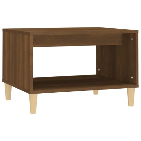 vidaXL Mesa de centro madera contrachapada marrón roble 60x50x40 cm