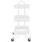 vidaXL Carrito de cocina 3 niveles acero blanco 43x34x79 cm vidaXL Carrito de cocina 3 niveles acero blanco 43x34x79 cm