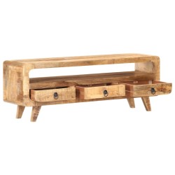 vidaXL Mueble para TV de madera maciza de mango rugosa 117x30x41 cm