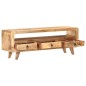 vidaXL Mueble para TV de madera maciza de mango rugosa 117x30x41 cm