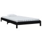 vidaXL Cama apilable de madera pino maciza negro 80x200 cm