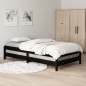 vidaXL Cama apilable de madera pino maciza negro 80x200 cm