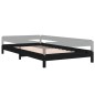 vidaXL Cama apilable de madera pino maciza negro 80x200 cm