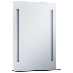vidaXL Espejo de pared de baño con LED y estante 50x70 cm