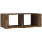 vidaXL Mesa de centro madera contrachapada roble ahumado 100x50x36 cm vidaXL Mesa de centro madera contrachapada roble ahumado 100x50x36 cm