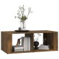 vidaXL Mesa de centro madera contrachapada roble ahumado 100x50x36 cm vidaXL Mesa de centro madera contrachapada roble ahumado 100x50x36 cm