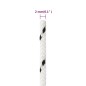 vidaXL Cuerda para barco trenzada poliéster blanco 2 mm x 50 m vidaXL Cuerda para barco trenzada poliéster blanco 2 mm x 50 m