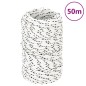 vidaXL Cuerda para barco trenzada poliéster blanco 2 mm x 50 m vidaXL Cuerda para barco trenzada poliéster blanco 2 mm x 50 m